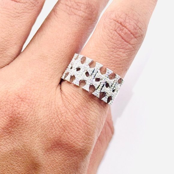 Genuine Real diamond Custom made Cross ring, Gift for him, Wedding band Men Ring - Picture 5 of 7